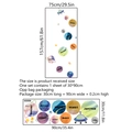 Space planet wall stickers set featuring planets and UFO for kids room decor 75x157cm - 30*90cm