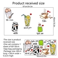 Indeling en afmetingen van koffie en ijs muurstickers op een velformaat van 60x30cm - 30*60cm