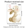 Cute cartoon rabbit wall decal with butterflies for kids room decor 30x40cm - 30*40cm