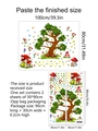 Detail of forest wall sticker set with tree and mushroom house measuring 100x80cm - Forest Tree Mushroom House Fairy Style (MS6056-ZY)