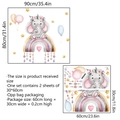 Cartoon elephant and rainbow wall sticker set for kids room decor with star and balloon motifs - Rainbow Elephant Style (MS4080ZC)