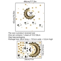 Luminous wall sticker dimensions showing 28x19.5cm sheet size and 44x43cm layout - 28cm*19.5cm