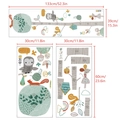 Detailed dimensions of forest animal height chart wall sticker for nursery decor - Forest Animals Tree - 30*60cm