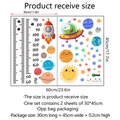 Sticker mural de mesure de taille vaisseau spatial pour décor de chambre enfant - 30*45cm*2pcs