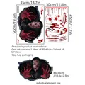 Halloween muurstickers met bloedige handafdrukken en 3D zombie-effecten voor decoratie - 50x35cm en 45x30cm Combinatiestijl