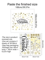 Detail van Kerst muurstickers afmetingen 100x100cm en OPP verpakkingsspecificaties - 30*60cm*2pcs