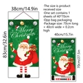Cartoon Santa Claus Christmas wall sticker set with festive bells and gift bag decorations - Santa Claus Holding Bell Style (BM4020)
