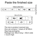 Basketball theme height growth chart wall sticker featuring dynamic player silhouettes - 30*90cm