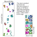 Cartoon number hopscotch floor sticker for kids room decoration 171x58cm size - 30x40cm (2 Sheets)