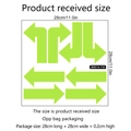 Adesivi freccia verde fluorescente per segnali pavimento e muro decoro PVC 28cm - 28x28cm