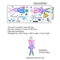 Lot de stickers de toilette lumineux aux slogans colorés avec étoiles et couronnes - 28*22cm