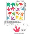 Colorful dinosaur footprint floor stickers set for kids playroom and nursery wall decor - Colorful Dinosaur Claw Print