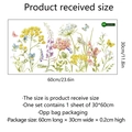 Wandaufkleber mit Blumen und Schmetterlingen aus PVC für Deko, 60x30 cm groß - 30*60cm