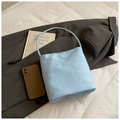Bolso de hombro de nailon azul claro con bordado Hope and future de moda - Azul