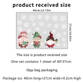 Christmas gnomes and snowflakes static glass window decals stickers for holiday decoration - Gnome Snowflake Style (27*40cm)