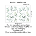 Minimalistische Eukalyptus-Wandaufkleber für die Heimdekoration, Set aus zwei Bögen - Eukalyptus-Stil / Frischer grüner Blattstil
