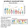 Pädagogischer Wandsticker Einmaleins-Tabelle mit Tiermotiv für Kinderzimmer Dekor - Cartoon Tierzug (BM2005-KQ) / 30x30cm*3 Stück/Packung