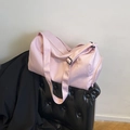 Pale pink large capacity waterproof sports bag with dry wet separation for travel - Pink
