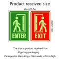 Autocollants muraux luminescents entrée et sortie pour couloirs et halls 40x30cm - 30*40cm