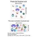Ramadan Mond und Moschee Wandtattoo Set mit Layoutmaßen für Heimdekoration - Standard Spezifikation