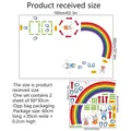 Rainbow hopscotch floor stickers with cartoon bunny, game mat for kids room 160x95cm - Rainbow Obstacle Course Style (YW002-W) / 30*60cm*2Pcs