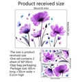 Purple tulip flower and butterfly wall stickers set for home decor 90x64cm - 30*60cm*2pcs