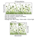Dandelion and butterfly plant wall stickers set showing layout and finished size details - 30*44cm*2Pcs