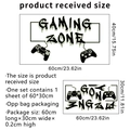 Adesivi murali luminosi Gaming Zone con sagome di controller e scritte fluorescenti - 30*60cm