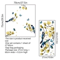 Bird and magnolia flower branch electrostatic glass stickers with double-sided visual design - 27*60cm