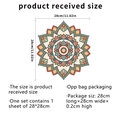 Colorful mandala wall sticker with geometric floral design, self-adhesive 28cm decor - 28*28cm
