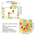 Stickers marelle pour sol avec empreintes de mains et pieds colorées pour enfants - 30*60cm*2 Feuilles