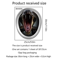 3D realistischer schwarzer Schlange WC-Sitz Aufkleber dekoratives PVC-Wandtattoo - 3D Kobra Stil (BM4010-ZC) / 30*25cm