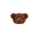 Cute brown plush teddy bear crossbody bag for women with soft faux fur texture - Brown