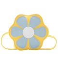 Mini borsa a tracolla floreale per bambine con design a margherita gialla e blu in pelle PU - Giallo