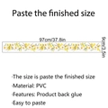 Sticker mural floral lumineux en PVC de 97cm x 9cm avec détail adhésif facile à poser - 20*50cm