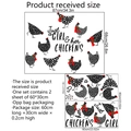 Detail view of removable chicken wall stickers with Just a GIRL & her CHICKENS text - 30x60cm(2 Sheets)