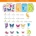 Pegatinas de pared mariposa y estrella brillantes set 542 piezas con dimensiones - Juego de Pegatinas de Pared Luminosas de Mariposa y Hada (542 Piezas)