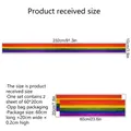 Stickers muraux ligne de taille arc-en-ciel, dimensions du produit 232x10cm affichées - 20*60cm*2Pièces