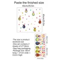 Stickers de Pâques lapin et œufs statiques, décor de fenêtre et frigo, 65x65cm le kit - 27*30cm*2 Feuilles
