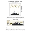 Ramadan crescent moon and stars wall sticker set with masjid silhouette for home decor - Ramadan Mosque and Moon Lantern Set (MS4010-ZC) / 30*90cm