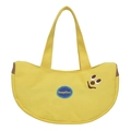 Simpatica borsa in tela a forma di banana con ricamo KeepKind e design giallo cartoon - Giallo