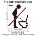 Adesivo per WC in PVC Non urinare in piedi decorazione per bagno misura 30x35 cm - 30*35cm