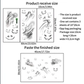 Leuchtende Halloween Geister Wandtattoo Set aus PVC für kreative Schlafzimmer Deko - 20 X 10 Cm X 3 Blätter