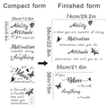 Sticker mural citations inspirantes en anglais avec papillons pour décoration intérieure - 35*25cm (4 Feuilles)