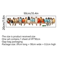 Removable PVC bird wall stickers for living room decor featuring colorful realistic birds - 20x90cm Long Strip Specification