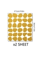 Golden irregular dot wall decals for living room, set of 2 sheets, 27.5x30cm DIY stickers - 30*27.5cm*2 Sheets / Gold