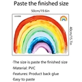 Regenbogen-Wandtattoo aus PVC-Material mit buntem Aquarellstil und selbstklebender Rückseite - Kreativer Regenbogen-Stil / 40*50cm