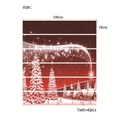 Lot de 6 stickers escaliers Noël 100x18cm avec motifs festifs de scènes de neige rouges - Hq012