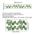 Green leaf vine wall sticker for baseboard or waistline decoration, 96x13cm size - 27*50cm