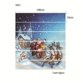 Christmas Santa Claus sleigh stair stickers 6-piece set of 100x18cm PVC wall decals - Hq015